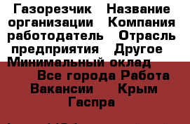 Газорезчик › Название организации ­ Компания-работодатель › Отрасль предприятия ­ Другое › Минимальный оклад ­ 20 000 - Все города Работа » Вакансии   . Крым,Гаспра